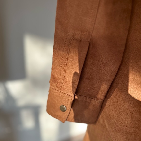 Bardot Suedette Dress With Lace Up Front - Picture 5 of 6